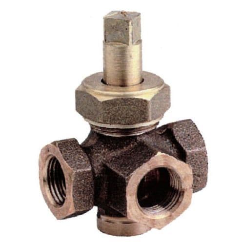 Bronze Plug Cock with Gland  3 Way