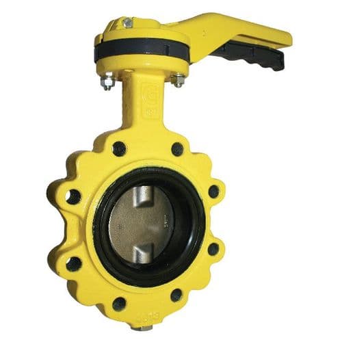 BSI Gas Approved Butterfly Valve  Lugged PN16  Stainless Steel Disc  Vulcanised NBR Liner