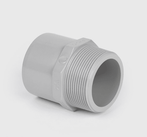 C-PVC Plain Male / Plain Female Spigot to Male Threaded Adapter