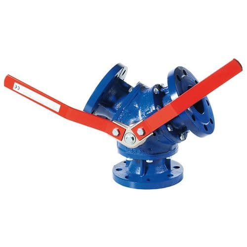 Cast Iron 3 Way Diverter Ball Valve  Y Port  Flanged PN16