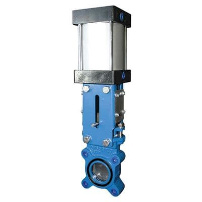 Cast Iron Knife Gate Valve  Bidirectional  Double Acting Actuator PN10