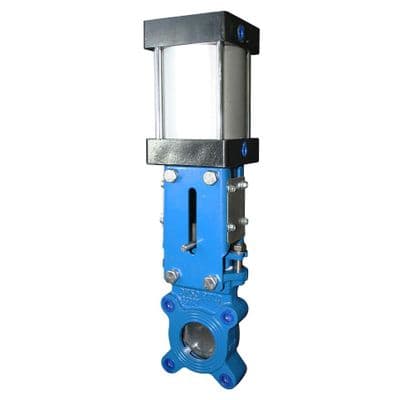 Cast Iron Knife Gate Valve  Unidirectional  Double Acting Actuator  Lugged PN10