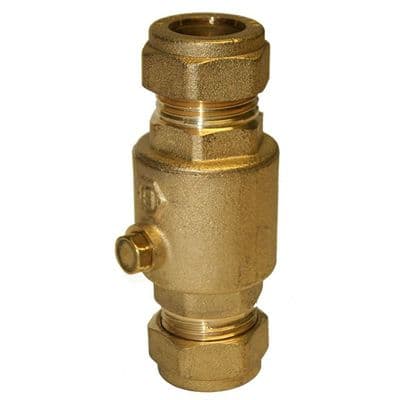 CR Brass Single Check Valve  Compression Ends  WRAS Approved