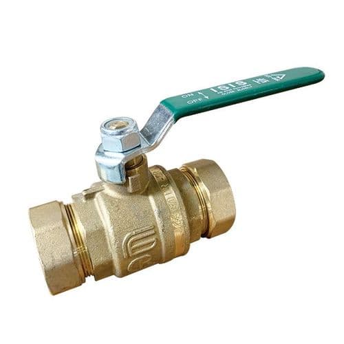 DZR Brass Ball Valve  Compression Ends  WRAS Approved