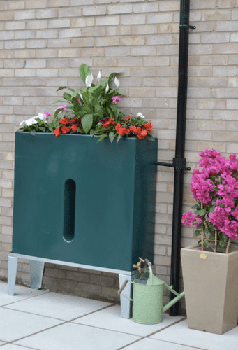 Green 250 Litre Water Butt Planter