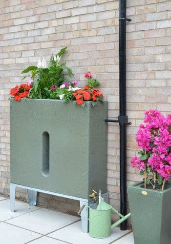 Green Marble 250 Litre Water Butt Planter