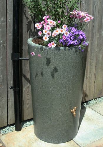 Green Marble City Water Butt Planter - 180 Litre
