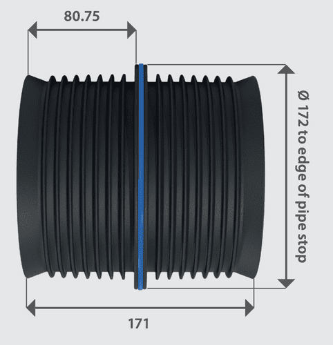 IC150P Icon Pushfit Coupling - 6" Clay Pipe, Iron & Plastic Coupler