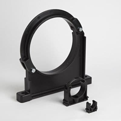 Industrial Pipe Clip - Black PP Metric