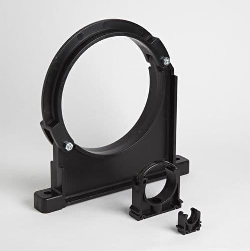 Industrial Pipe Clip - Black PP Metric