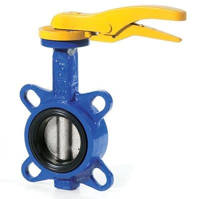 Multi-flange Wafer Pattern Butterfly Valve  Nickel Plated Ductile Iron Disc  NBR (Buna) Liner