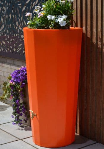 Orange Metropolitan Water Butt Planter - 255 Litre