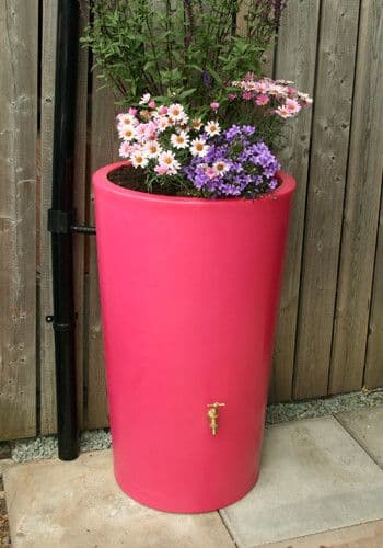 Pink City Water Butt Planter - 180 Litre