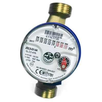 PoWoGaz Class B Water Meter  Threaded BSP  MID & WRAS Approved