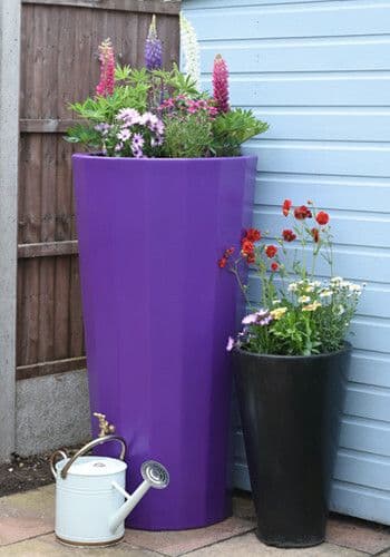 Purple Metropolitan Water Butt Planter - 255 Litre