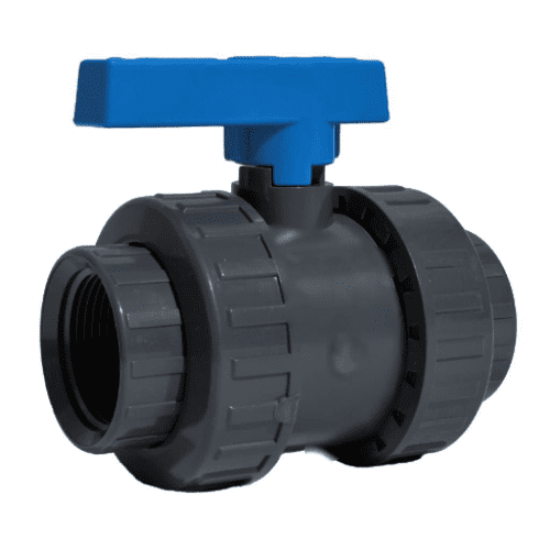 PVC Standard Ball Valve - Double Union - PTFE Seat - EPDM Seat - Threaded Ends