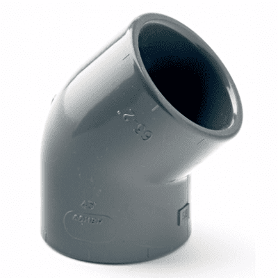 PVC-U 45 Degree Elbow Plain Imperial / Inch- All sizes