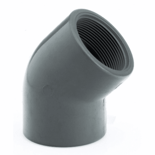 PVC-U 45 Degree Elbow Threaded Imperial / Inch- All sizes