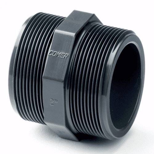 PVC-U Hexagon Nipple Threaded Imperial / Inch- All sizes