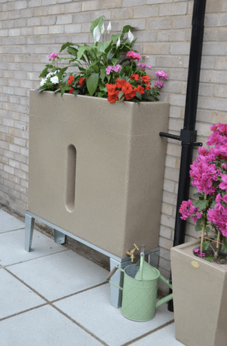 Sandstone 250 Litre Water Butt Planter