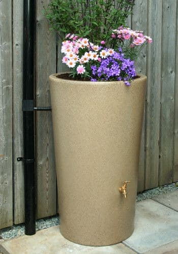 Sandstone City Water Butt Planter - 180 Litre