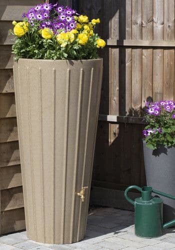 Sandstone Cosmo Water Butt Planter - 200 Litre