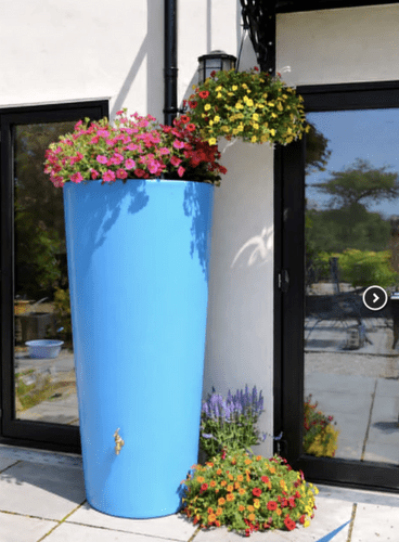 Sky Blue Big City Water Butt Planter