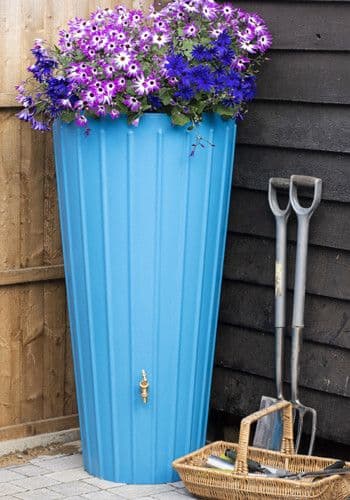 Sky Blue Cosmo Water Butt Planter - 200 Litre