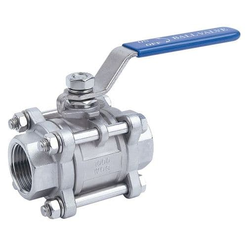 Stainless Steel Ball Valve  Three Piece  Socket Weld