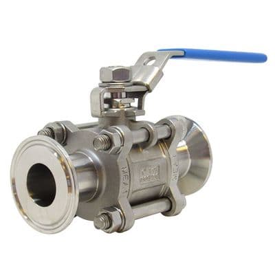 Stainless Steel Hygienic Ball Valve  Clamp Ends