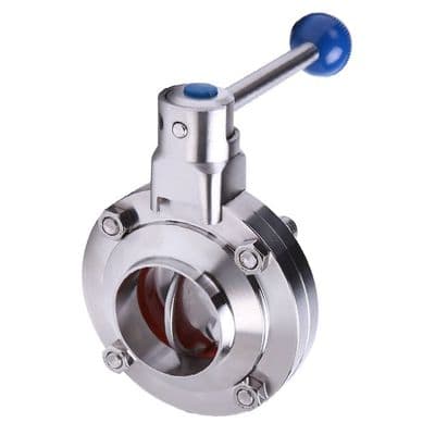 Stainless Steel Hygienic Butterfly Valve  Butt Weld OD