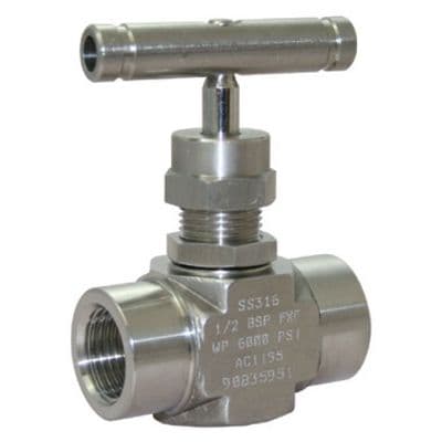 Stainless Steel Needle Valve  Screwed BSPT  6000psi