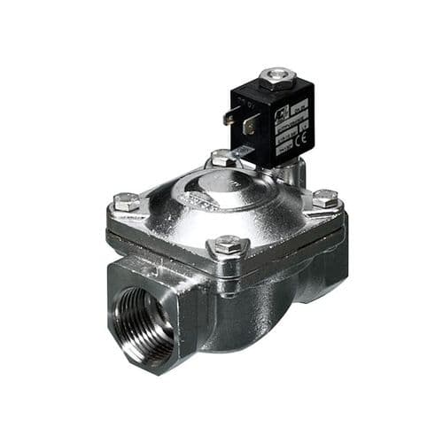 Stainless Steel Solenoid Valve  Servo-assisted  Normally Open