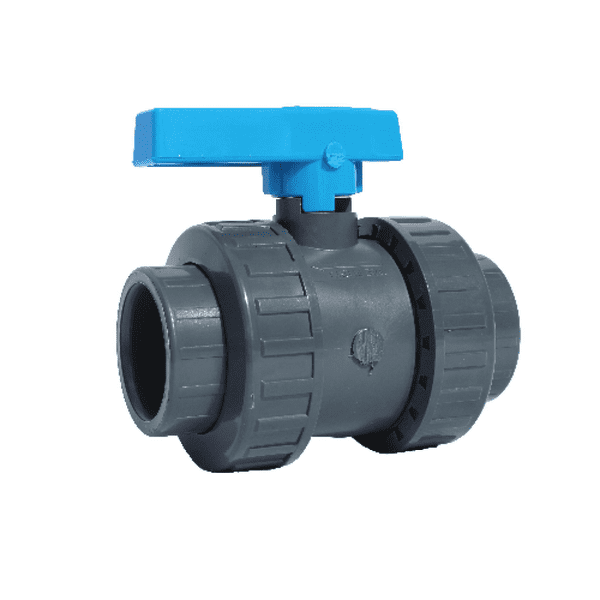 Standard Ball Valve Double Union PTFE Seat EPDM Seals Plain Ends