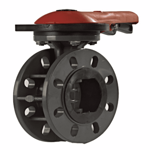 Standard Butterfly Valve - PVC Body & PVC Disk - SS Shaft - EPDM Linear