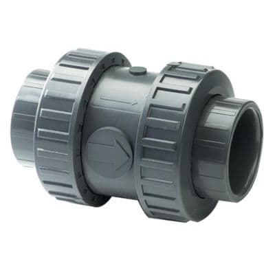 Standard Spring Check Non Return Valve -Double Union - Stainless Steel Spring - EPDM Seals