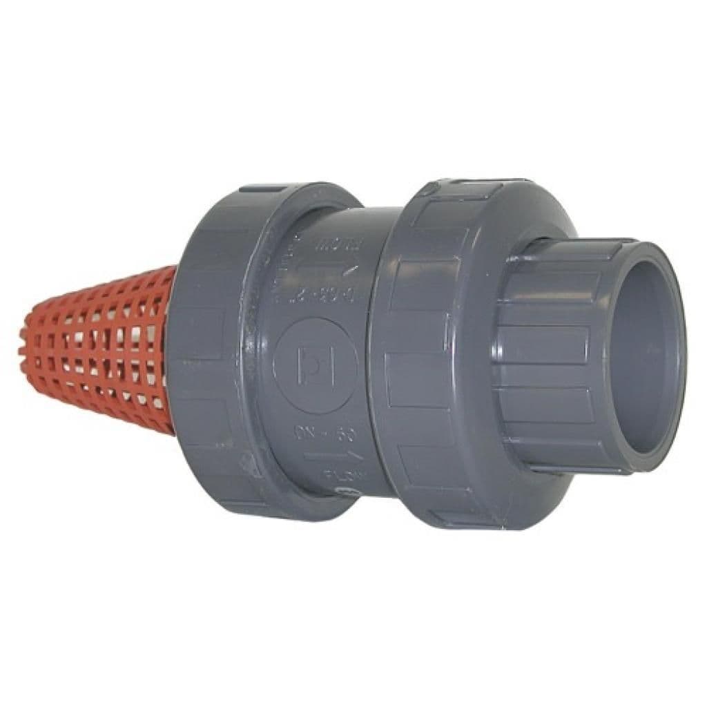 Standard Spring Type Foot Valve Strainer Double Union EPDM Seal