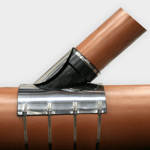 TA16045 Pipe Saddle  45° 160mm Branch for 200400mm Pipe