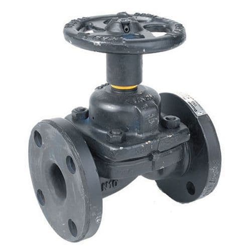 Weir Type Diaphragm Valve  Unlined  Flanged PN16