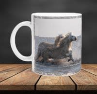 Camargue Horses in the Sea Ceramic Mug