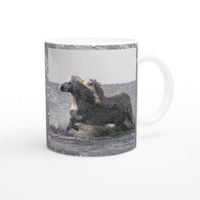 Camargue Horses in the Sea Ceramic Mug