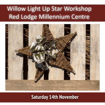 Christmas Star Willow Workshop Red Lodge Millennium Centre