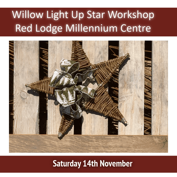 Christmas Star Willow Workshop Red Lodge Millennium Centre