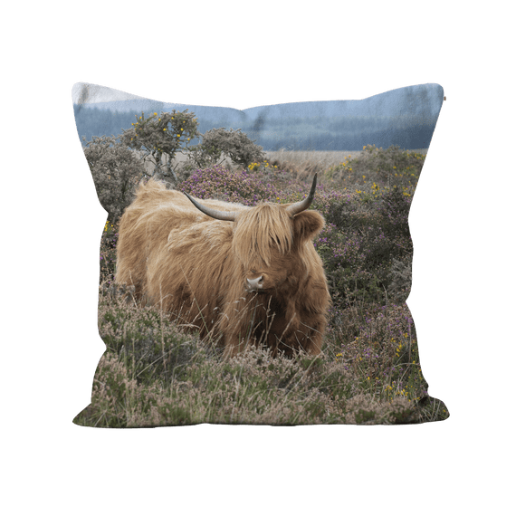 Heather and Gorse Linen Cushion