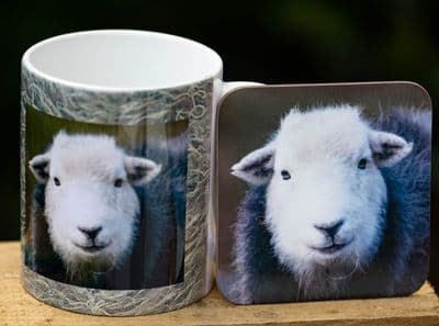Herdwick Sheep Ceramic Mug and Matching Coaster