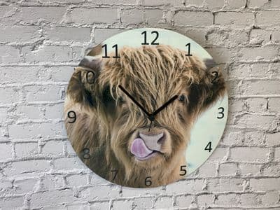 Licky Cow Battery Wall Clock