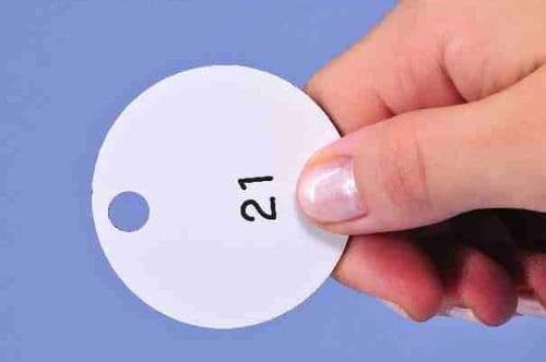 CRD Numbered Cloakroom Tags