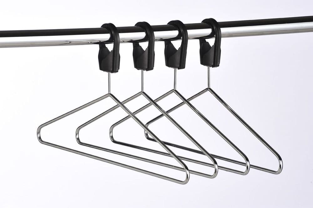 KRN Antitheft Chrome Steel Coat Hangers