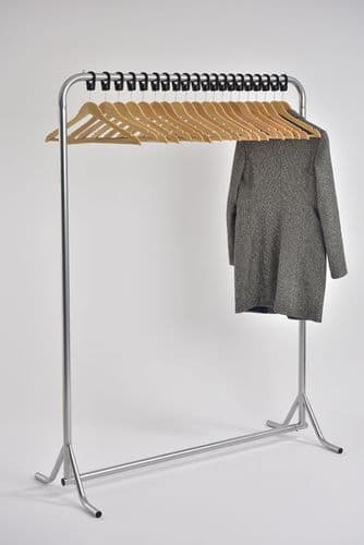 RACK53/WH Rack with 20 wooden anti-theft hangers