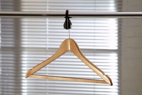 SWHL Wooden Hotel Hanger with Security Collar